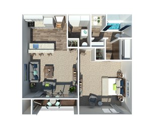 Floorplan Photos Gallery Bon Vista One Bedroom